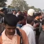 বেহাল জাতীয় সড়কের মেরামতের দাবিতে অবরোধ