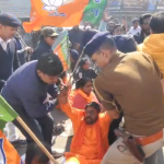 আইপ্যাকের দপ্তরে ইডি হানা, প্রতিবাদ মিছিলে বিজেপি কর্মীদের সাথে পুলিশের ধস্তাধস্তি