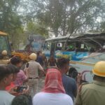 উল্টে গেল যাত্রীবোঝাই বাস, করিমপুর–কৃষ্ণনগর রুটে