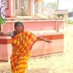ইন্দাসে প্রচারে তৃণমূল প্রার্থী শ্যামলী রায় বাগদী